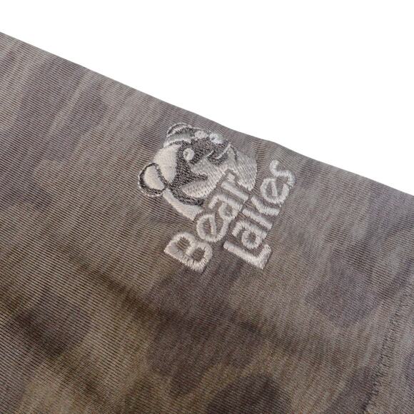 Peter Millar Summer Comfort Camo Gray Mens Golf Polo Shirt Bear Lakes Logo Small - Picture 3 of 7